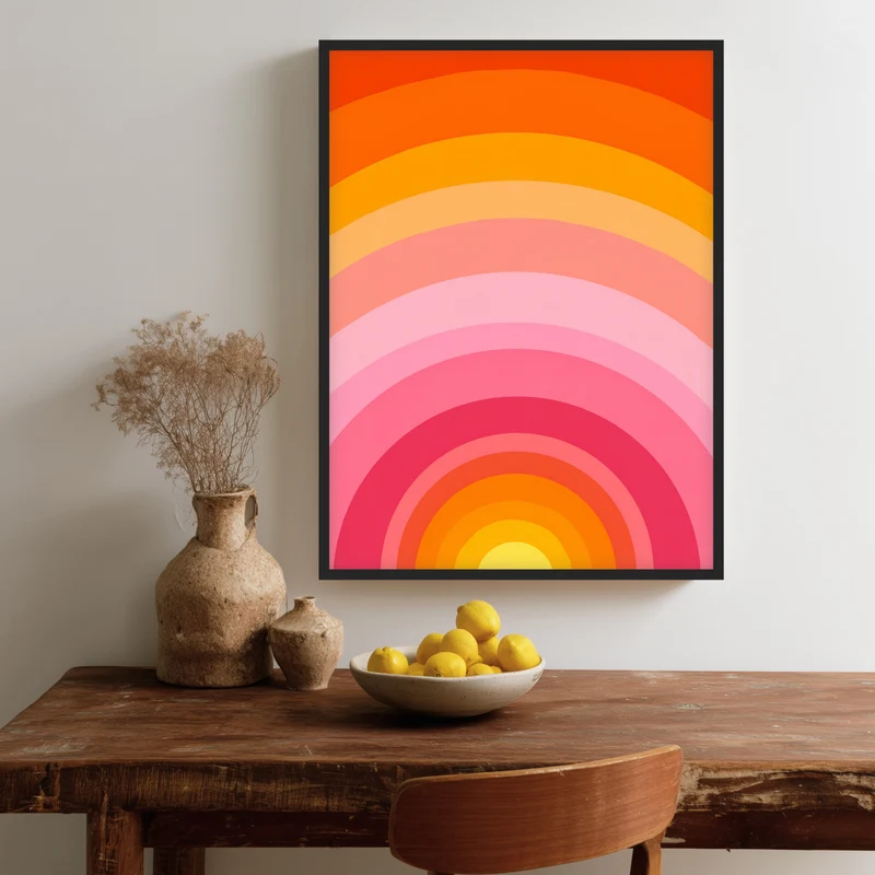 Regenbogen Kreise Poster