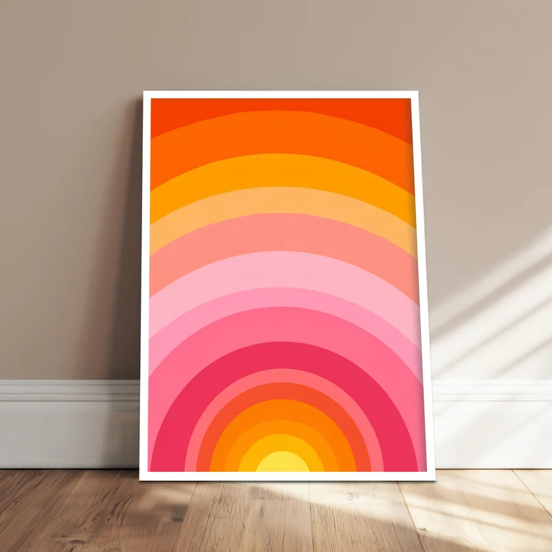Regenbogen Kreise Poster