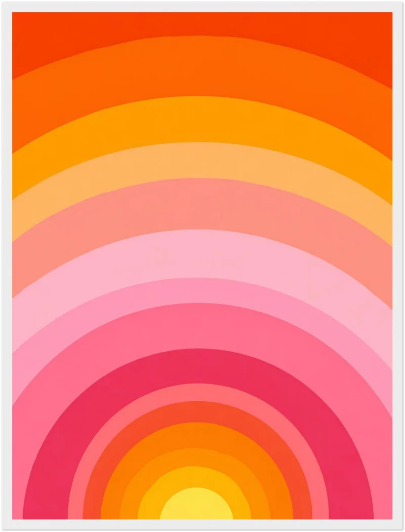 Regenbogen Kreise Poster