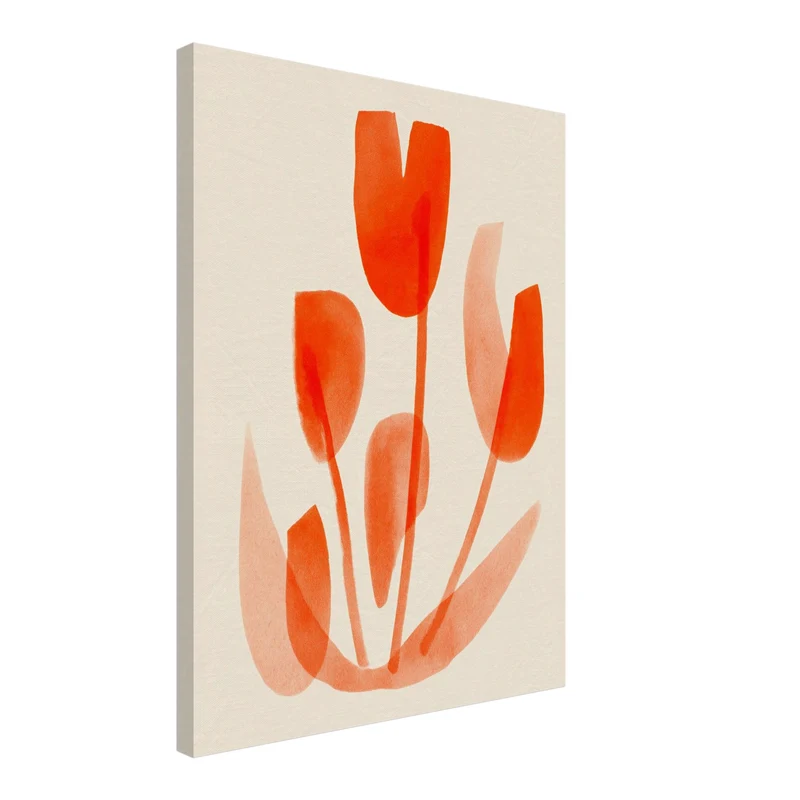 Rote Tulpen Aquarell Leinwandbild