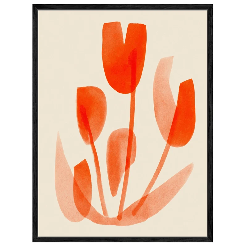 Rote Tulpen Aquarell Leinwandbild