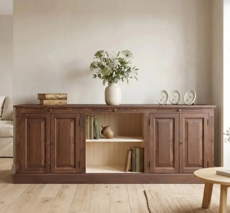Casa Padrino Sideboard im Landhausstil mit 4 Türen und 1 Ablage, 221 x 51 x 84 cm
