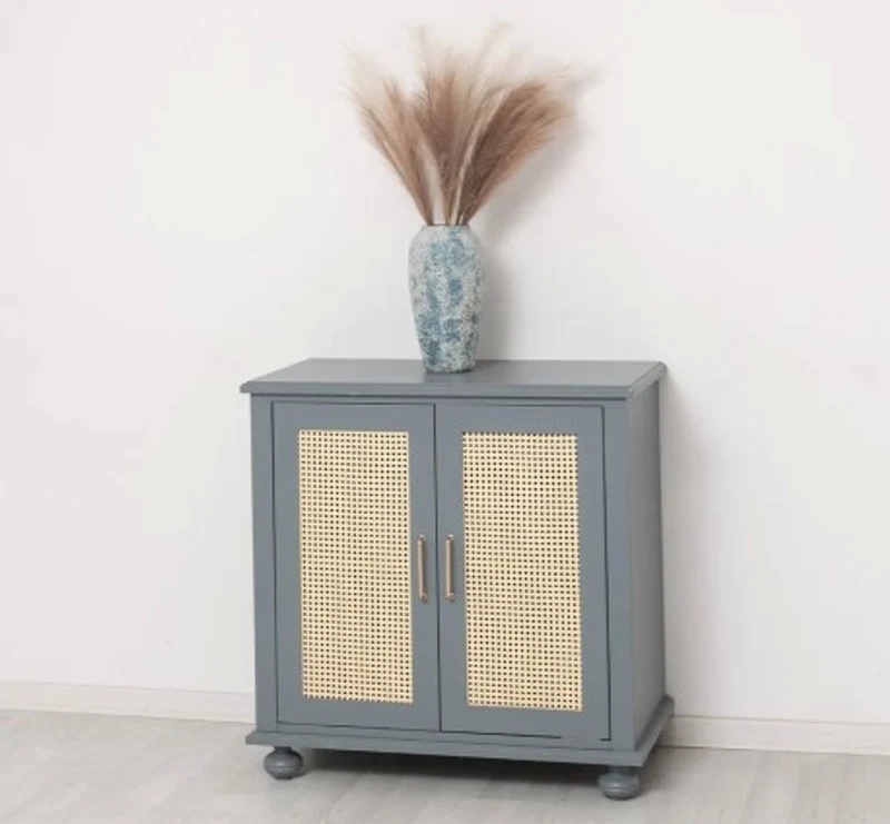 Casa Padrino Schrank im Landhausstil Kastanienbraun mit 2 Türen, 90 x 47 x 90 cm
