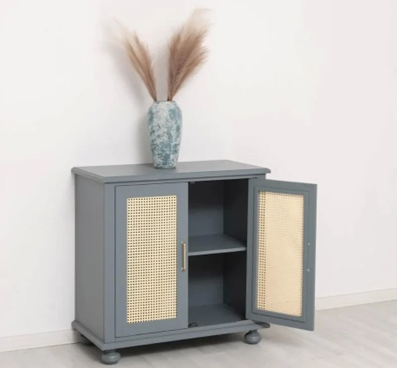 Casa Padrino Schrank im Landhausstil Kastanienbraun mit 2 Türen, 90 x 47 x 90 cm