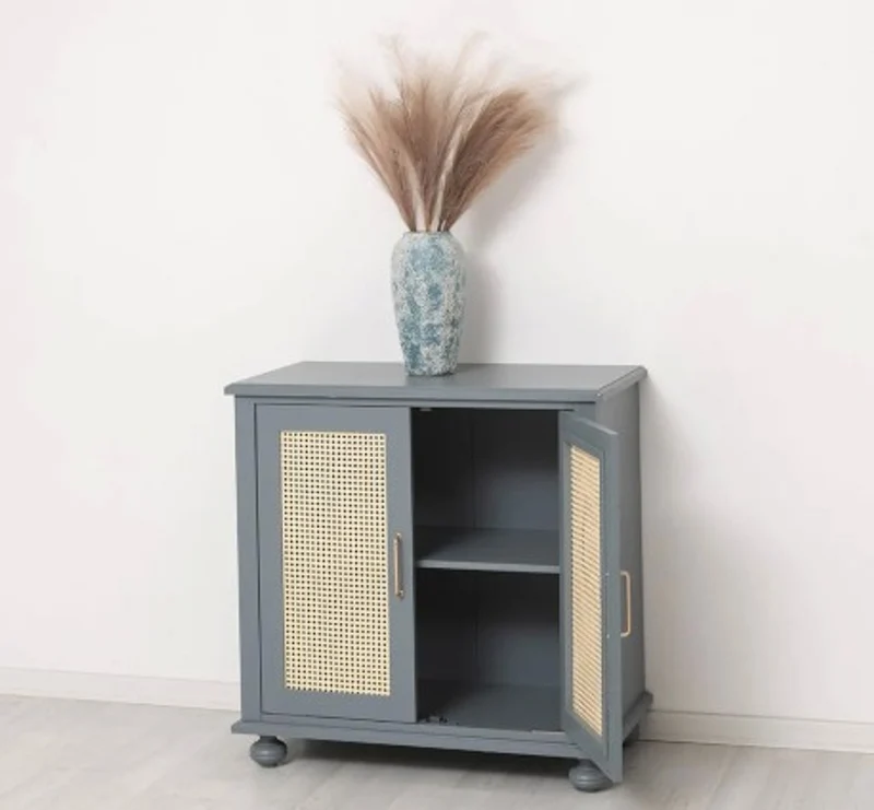 Casa Padrino Schrank im Landhausstil Kastanienbraun mit 2 Türen, 90 x 47 x 90 cm