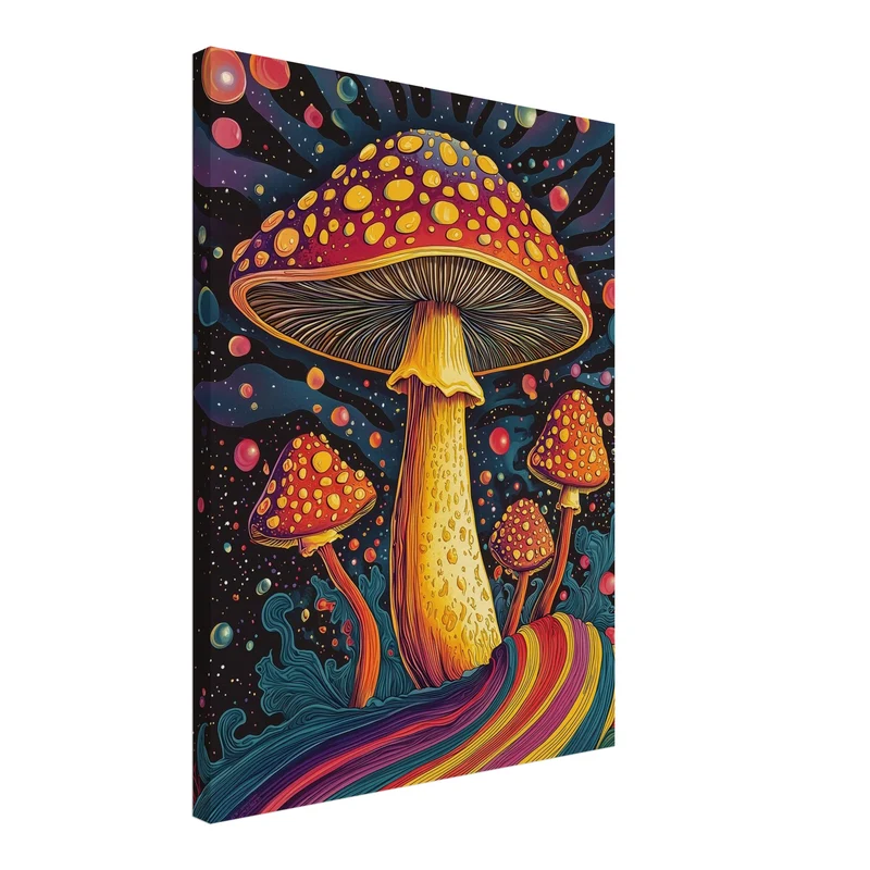 Psychedelische Pilze Leinwand