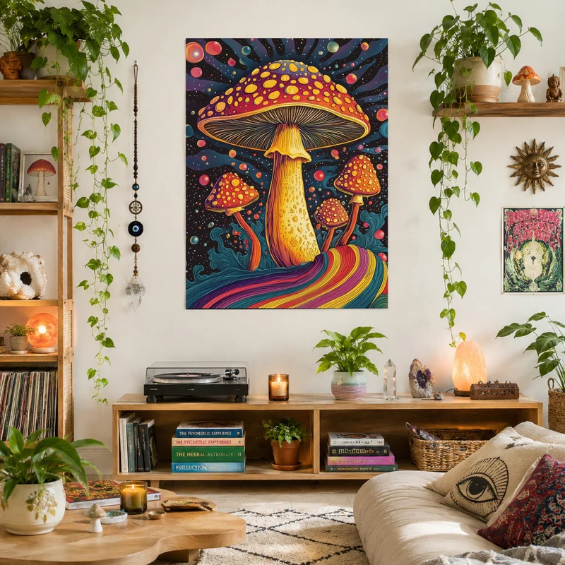 Psychedelische Pilze Leinwand