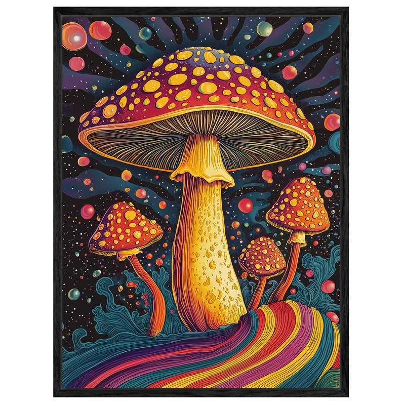 Psychedelische Pilze Leinwand