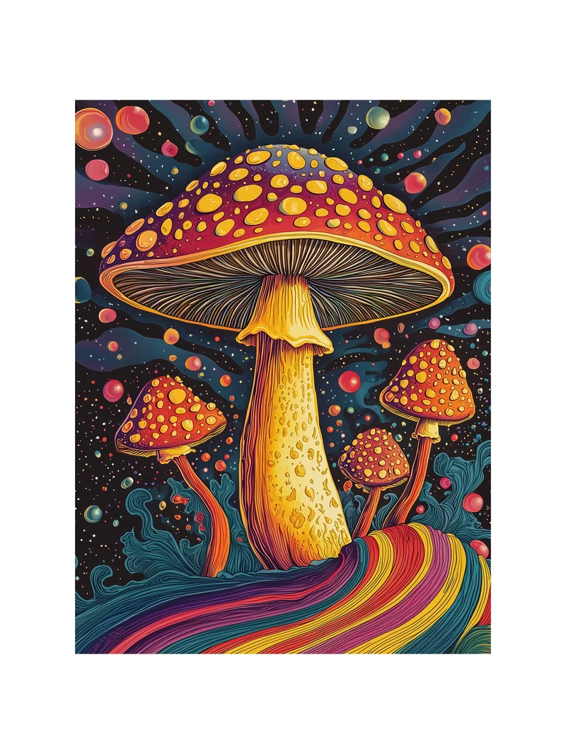 Psychedelische Pilze Poster