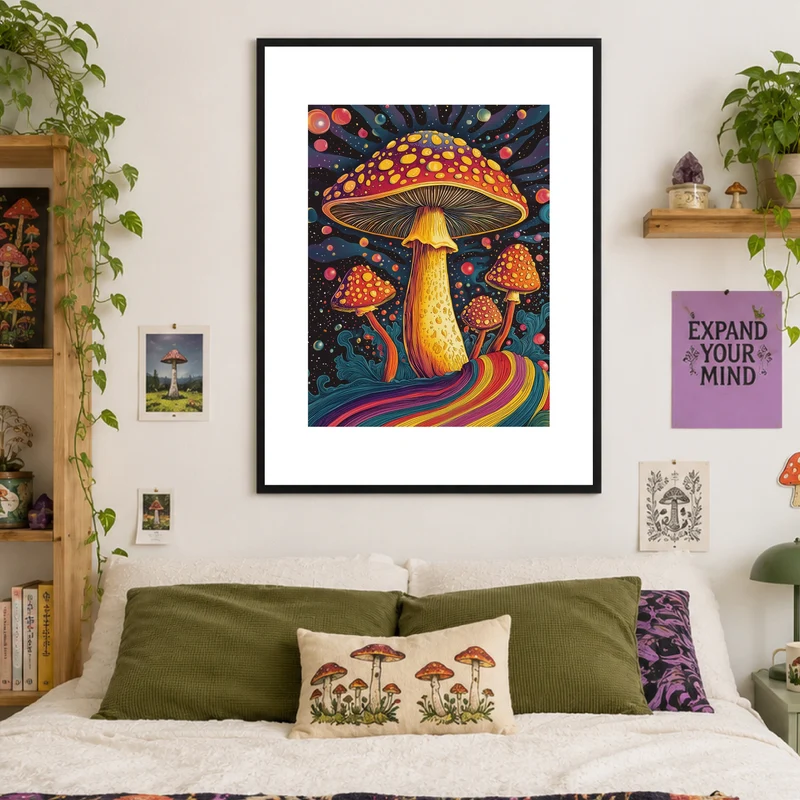 Psychedelische Pilze Poster