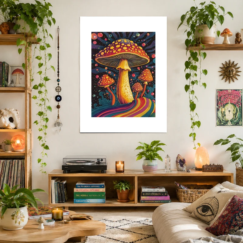 Psychedelische Pilze Poster