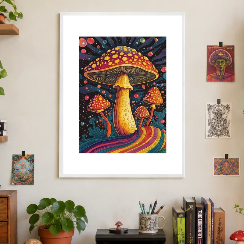 Psychedelische Pilze Poster