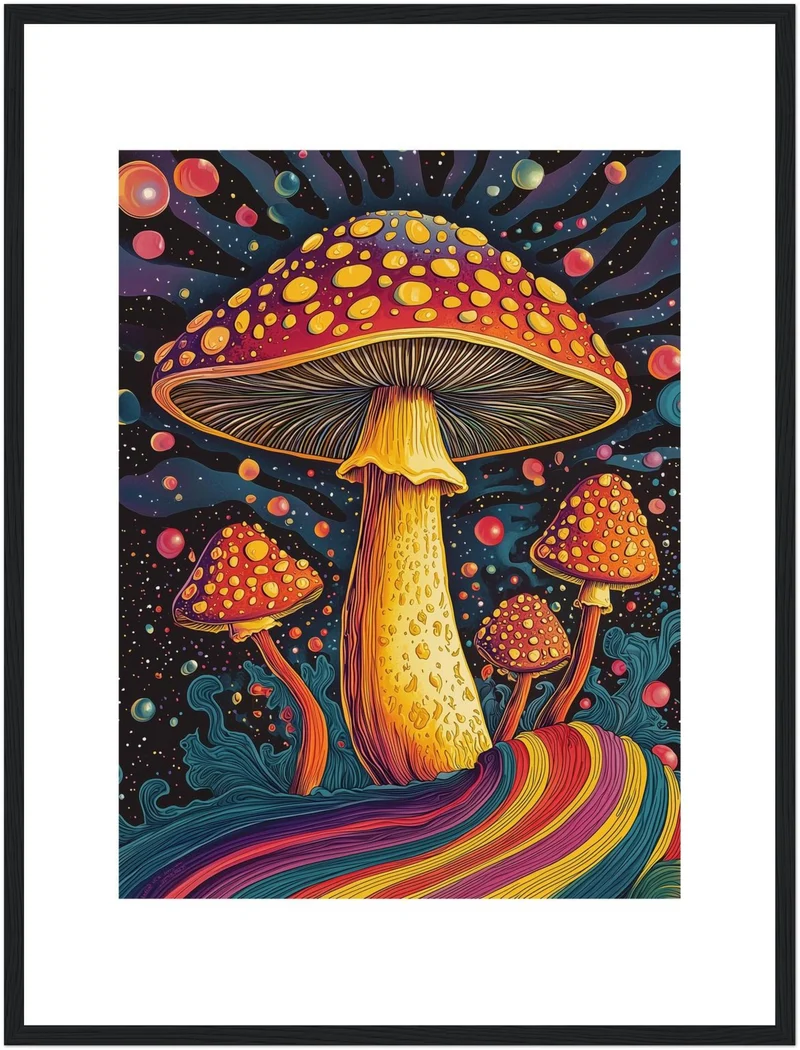 Psychedelische Pilze Poster