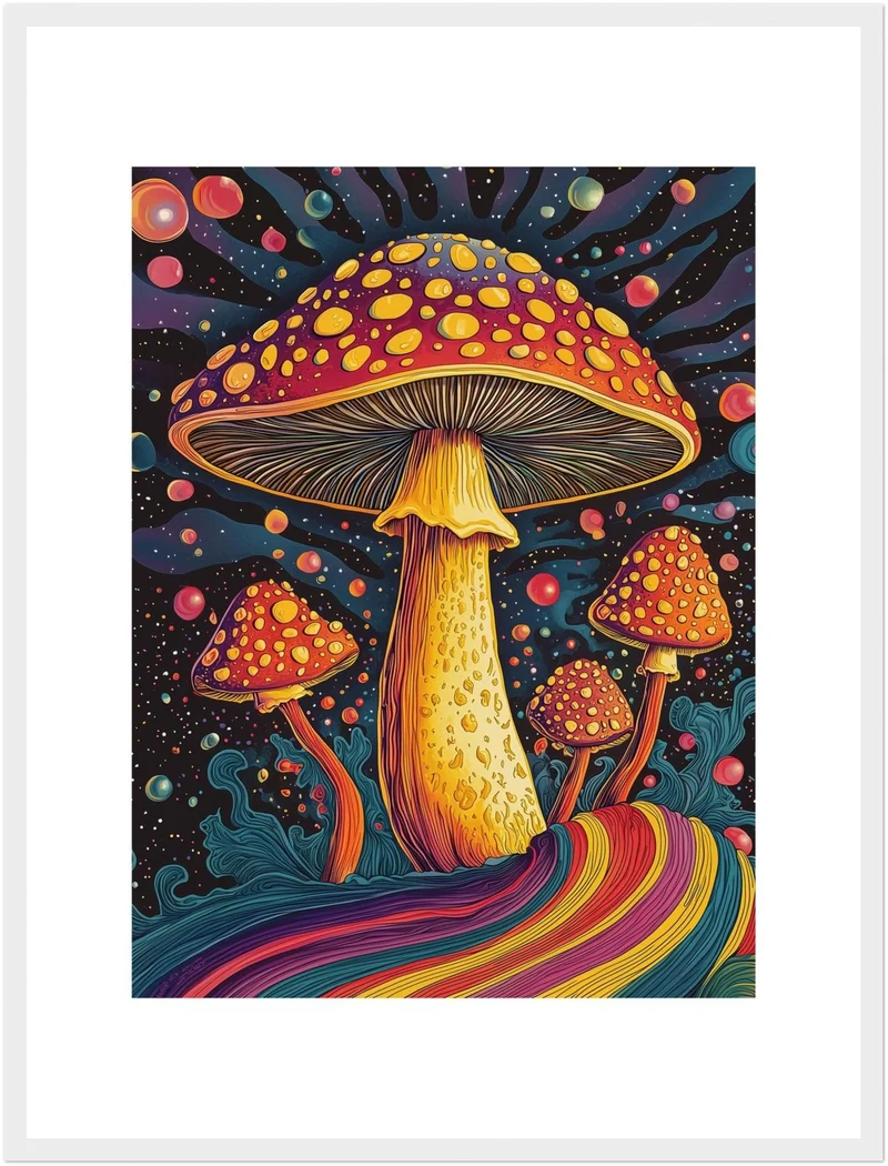 Psychedelische Pilze Poster