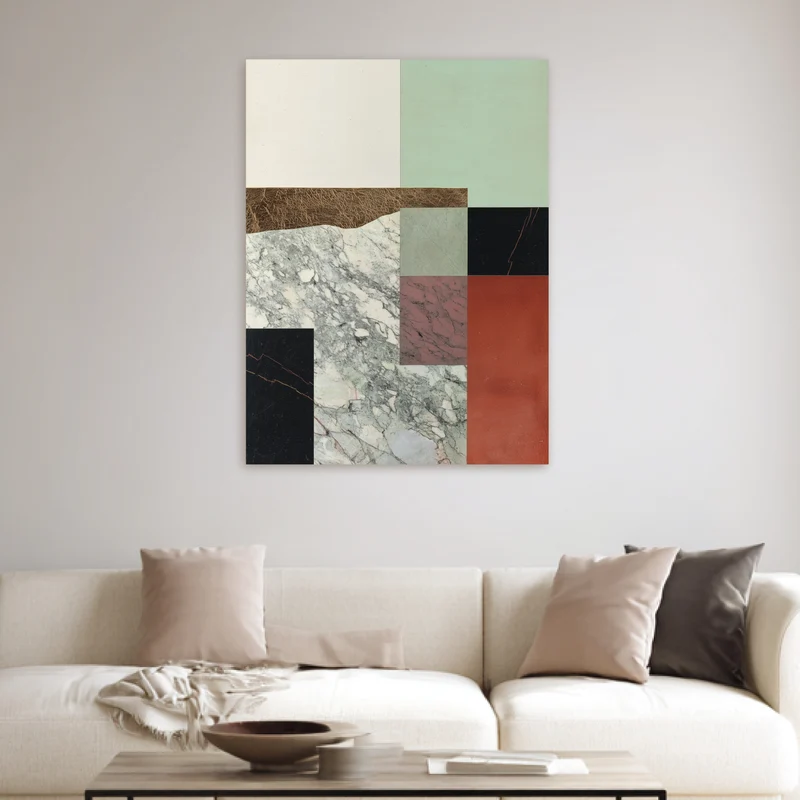 Marmor Geometrie Leinwand