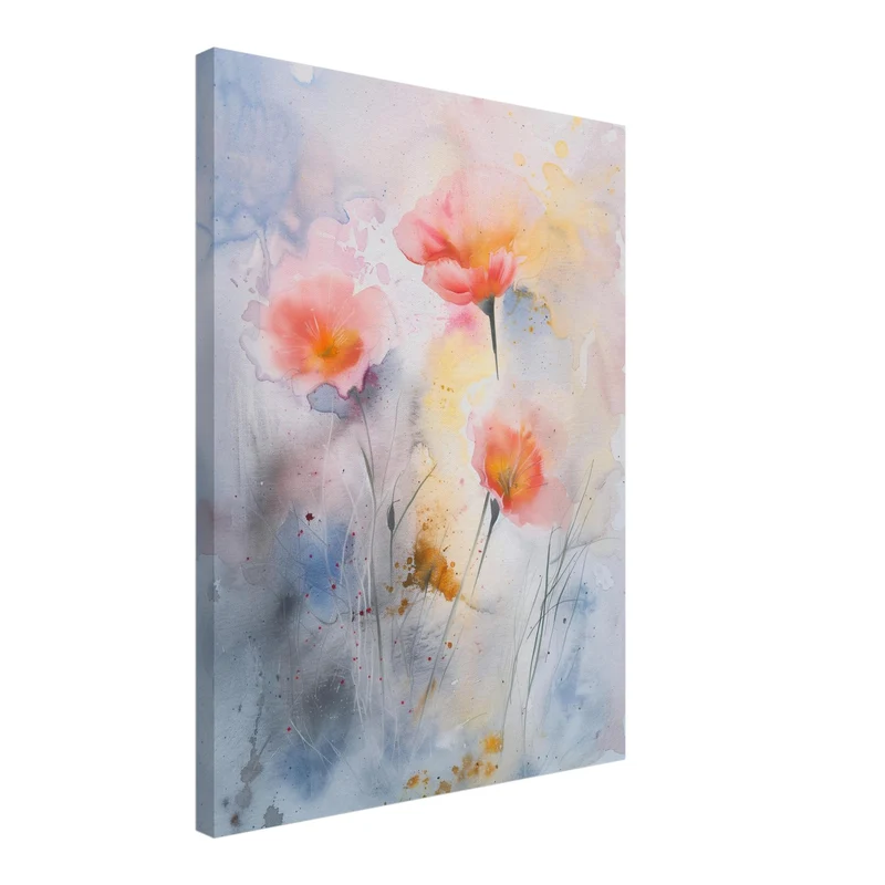 Aquarell Mohnblumen Leinwand