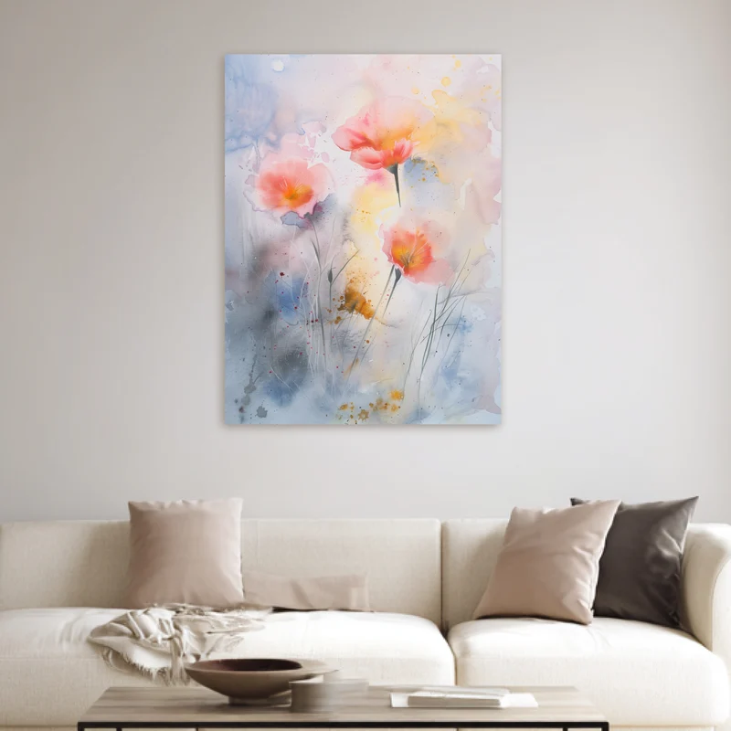 Aquarell Mohnblumen Poster