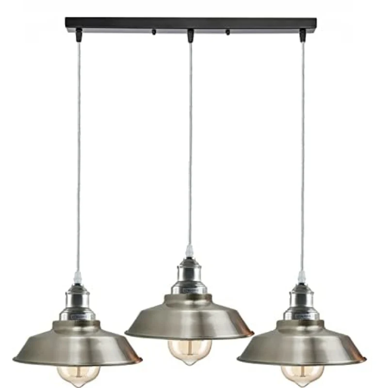 Mehrfachsteckdosen Hängelampen Satin Nickel decken-lampe~1349