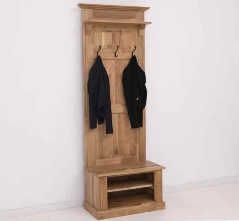 Casa Padrino Garderobe im Landhausstil mit 2 Ablagen, 80 x 41 x 210 cm