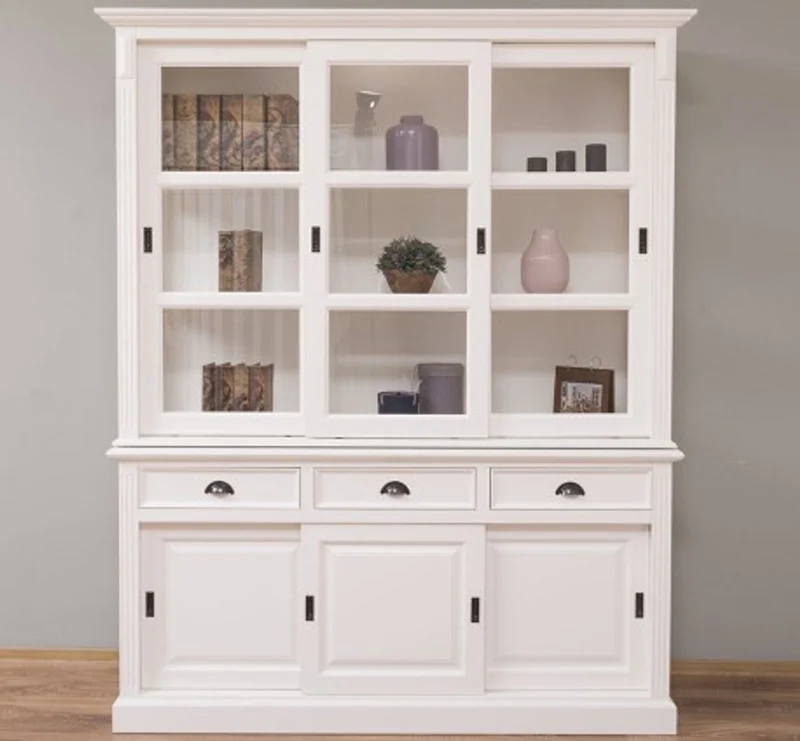 Casa Padrino Sideboard im Landhausstil mit 6 Schiebetüren und 3 Schubladen, 180 x 51 x 220 cm