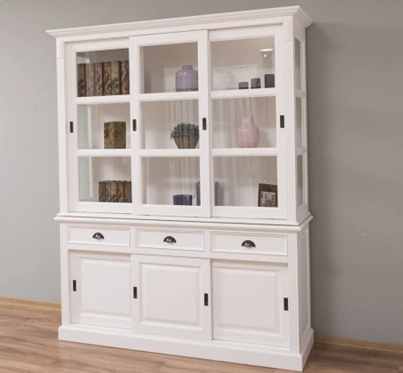 Casa Padrino Sideboard im Landhausstil mit 6 Schiebetüren und 3 Schubladen, 180 x 51 x 220 cm
