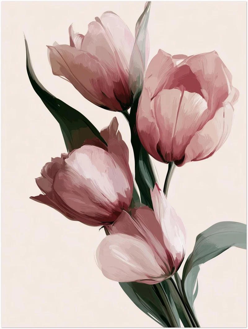 Rosa Tulpen in Blüte Leinwand