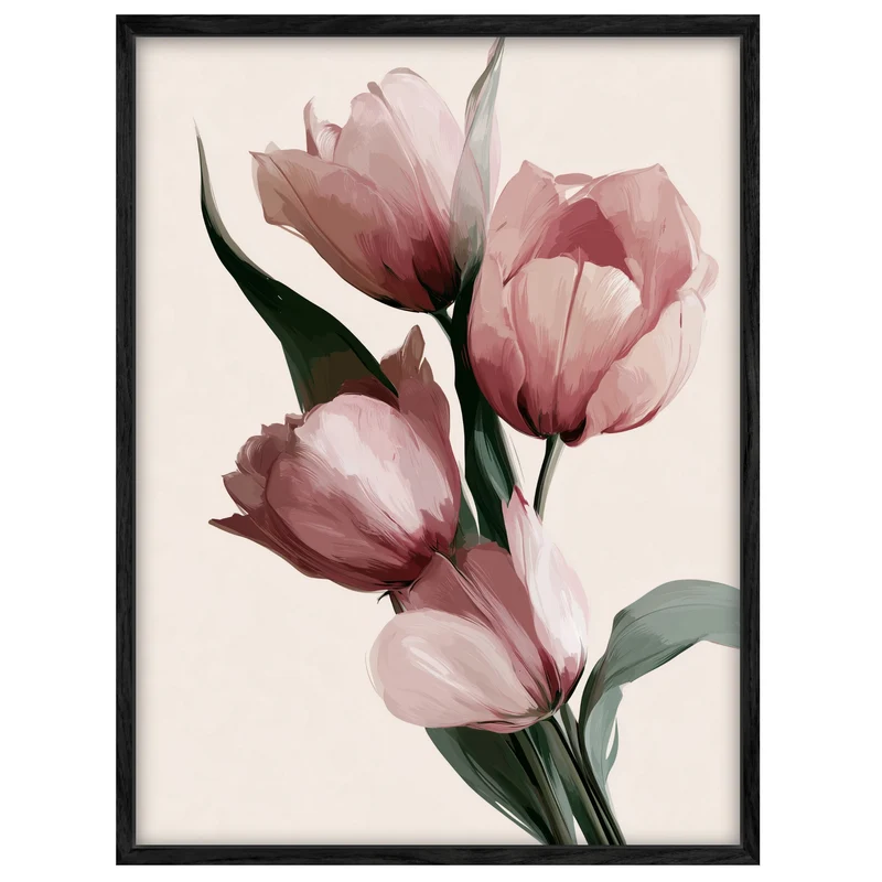 Rosa Tulpen in Blüte Leinwand