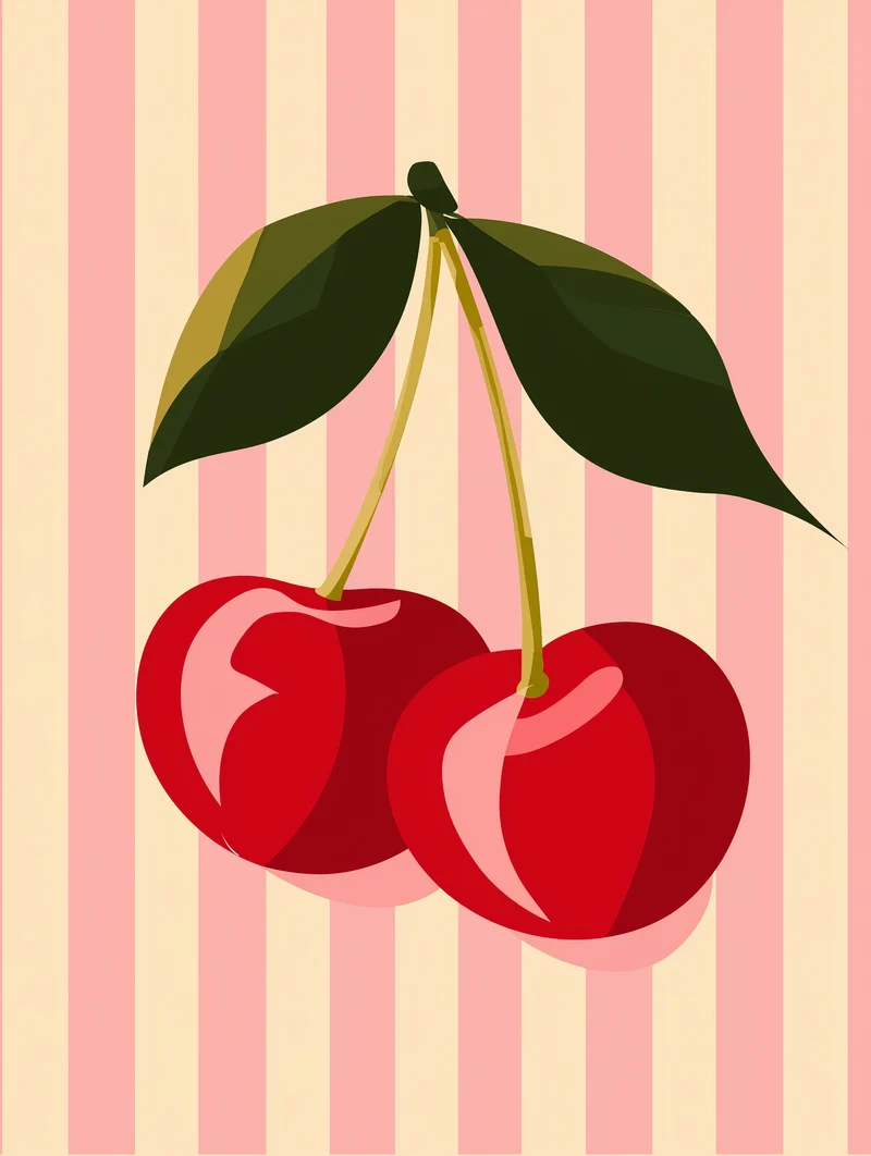 Zwei rote Kirschen Poster