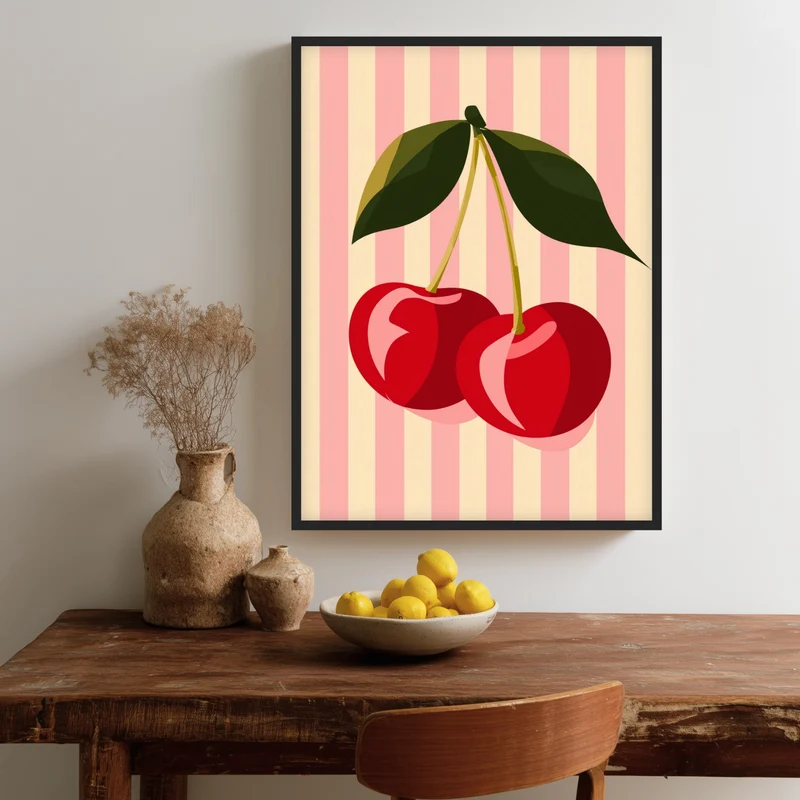 Zwei rote Kirschen Poster