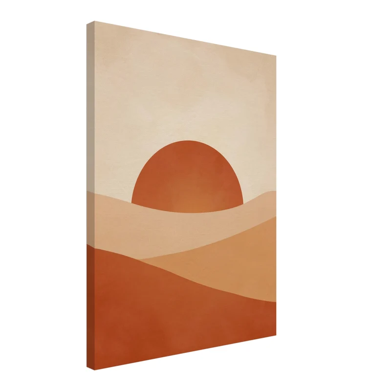 Abstrakte Sonnenlandschaft Leinwandbild