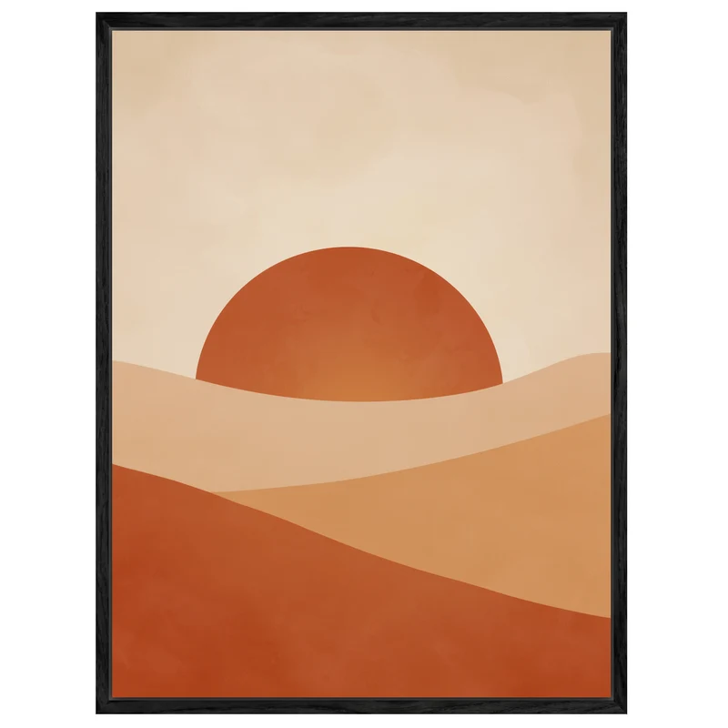Abstrakte Sonnenlandschaft Leinwandbild