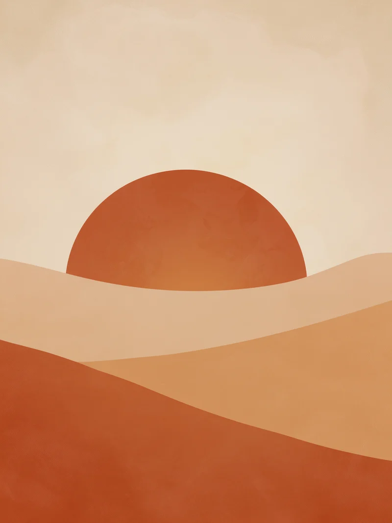 Abstrakte Sonnenlandschaft Poster