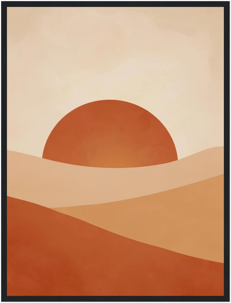 Abstrakte Sonnenlandschaft Poster