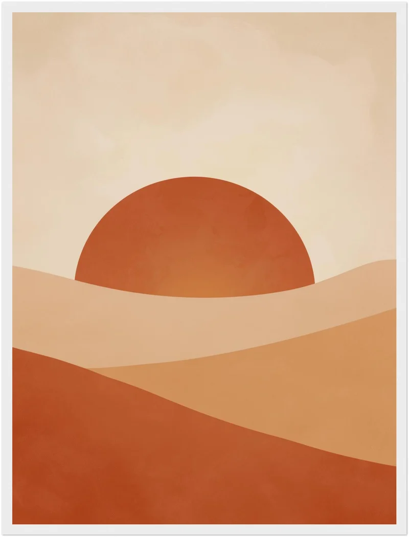 Abstrakte Sonnenlandschaft Poster