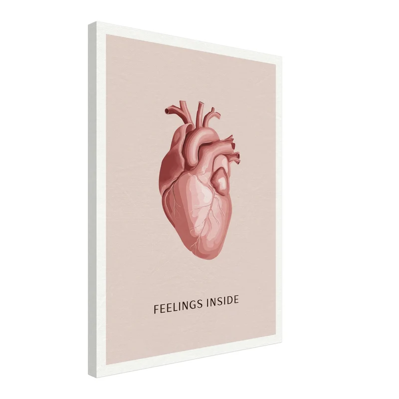 Anatomisches Herz Illustration Leinwandbild