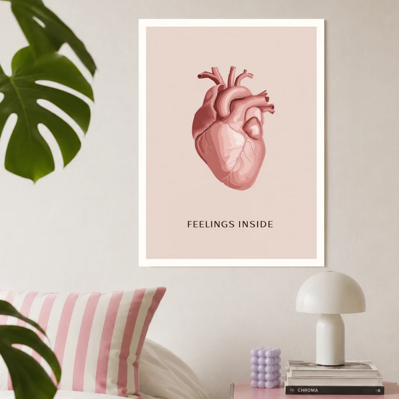 Anatomisches Herz Illustration Leinwandbild