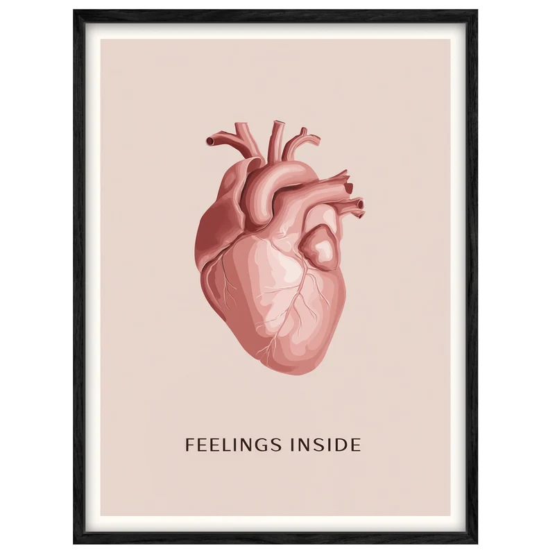 Anatomisches Herz Illustration Leinwandbild
