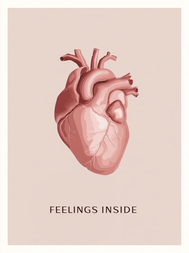 Anatomisches Herz Illustration Poster
