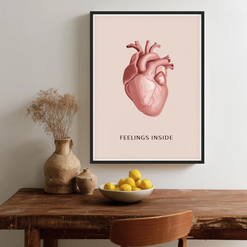 Anatomisches Herz Illustration Poster