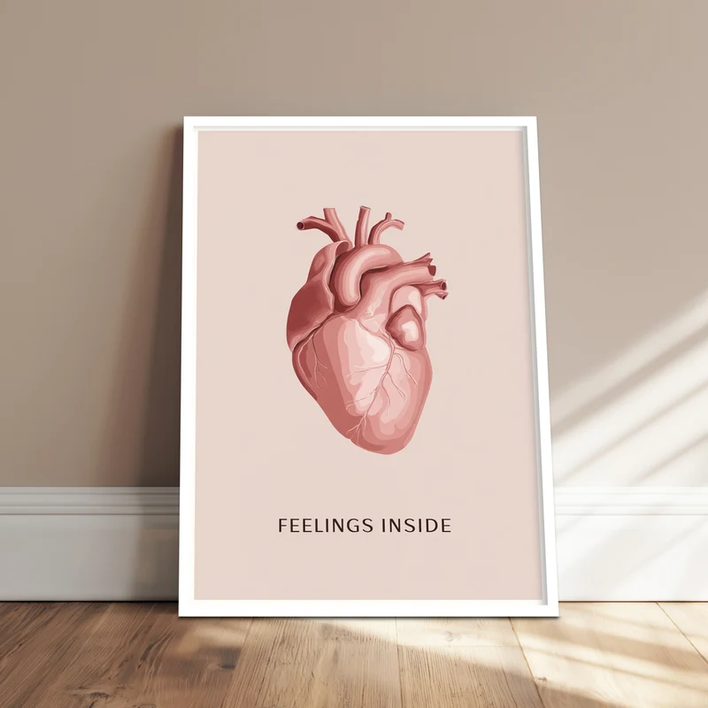 Anatomisches Herz Illustration Poster