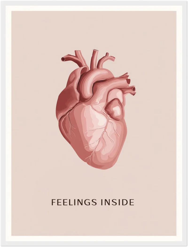 Anatomisches Herz Illustration Poster