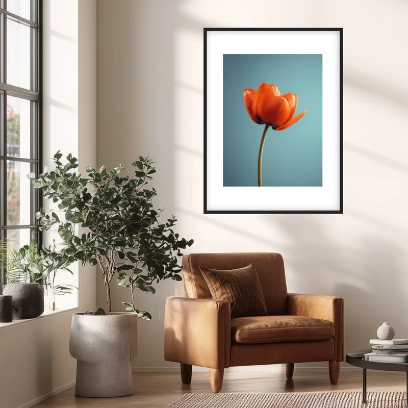 Orangene Tulpe Poster