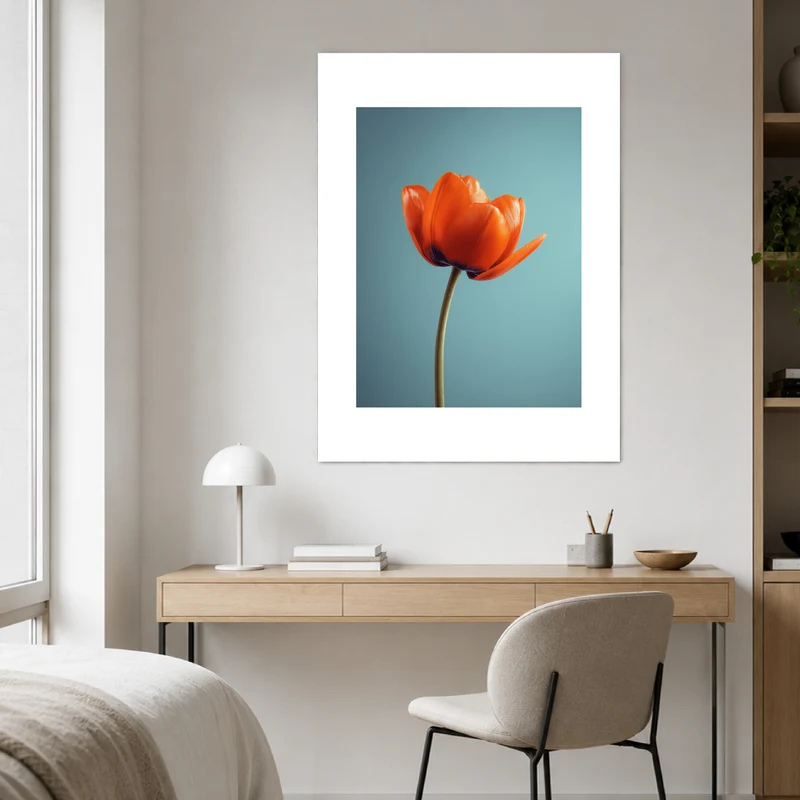 Orangene Tulpe Poster
