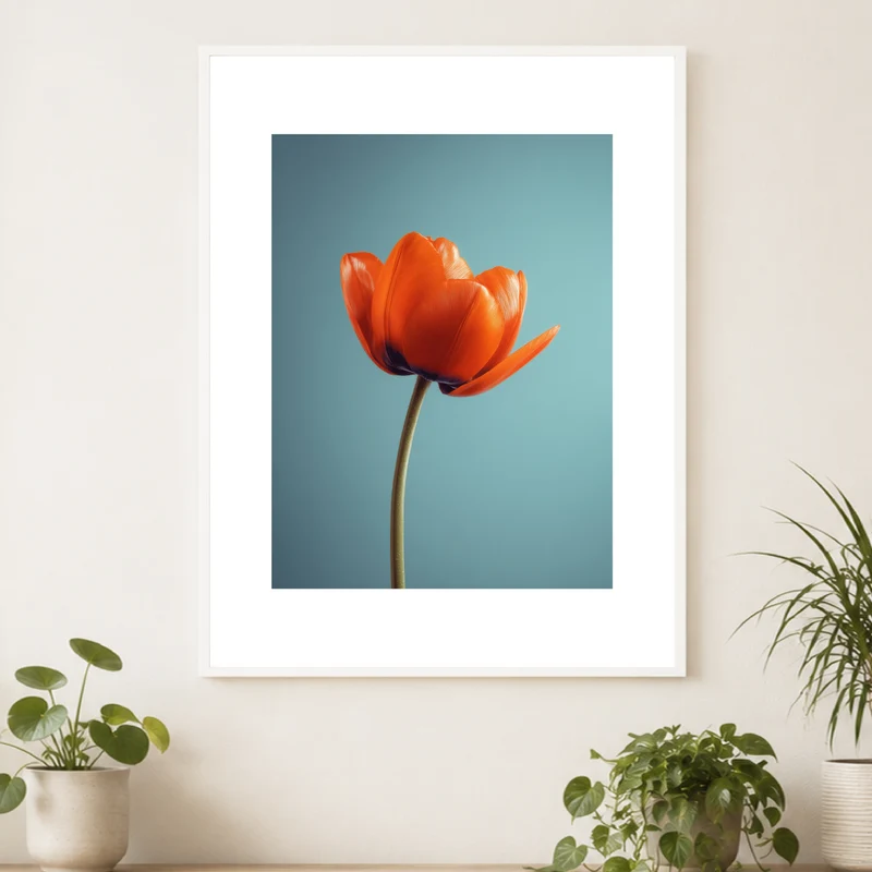 Orangene Tulpe Poster