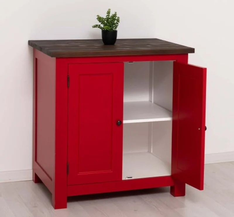 Casa Padrino Küchenschrank im Landhausstil mit 2 Türen, 86 x 65 x 90 cm