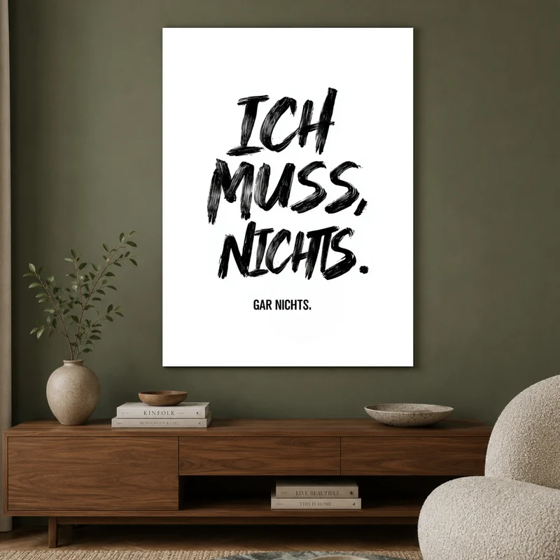 Ich Muss. Nichts. Gar Nichts Poster