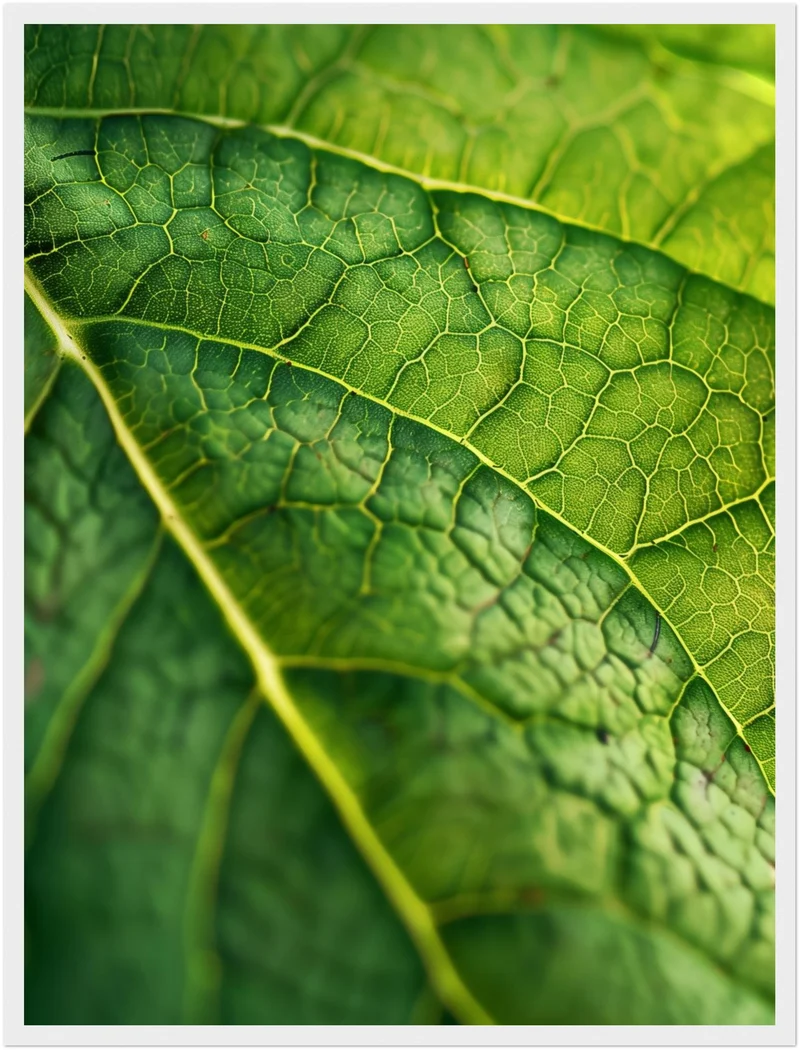 Grünes Blatt Makro Poster