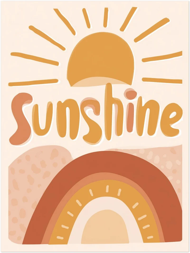 Sonne und Regenbogen Leinwandbild