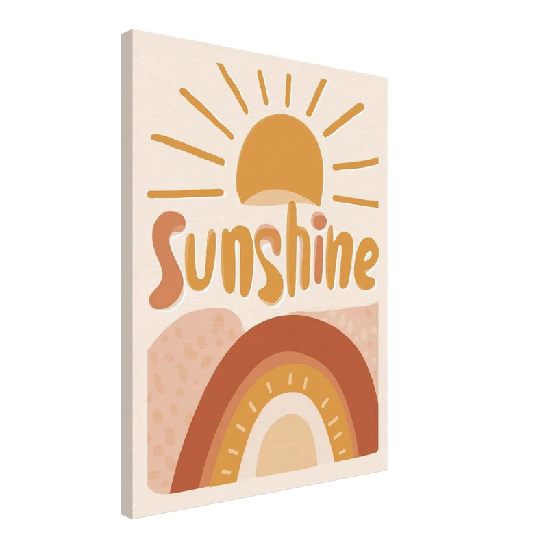 Sonne und Regenbogen Leinwandbild