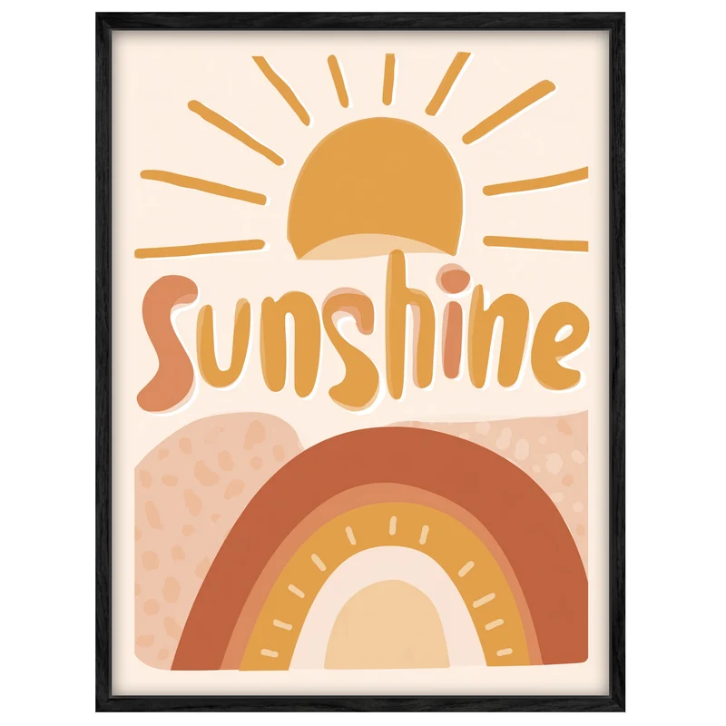 Sonne und Regenbogen Leinwandbild
